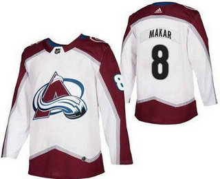 Men's Colorado Avalanche #8 Cale Makar White Stitched Jersey