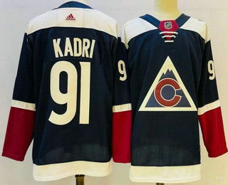 Men's Colorado Avalanche #91 Nazem Kadri Navy Alternate Stitched Jersey