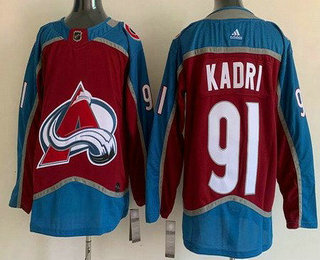 Men's Colorado Avalanche #91 Nazem Kadri Red Authentic Jersey