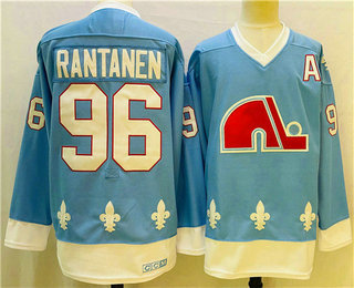 Men's Colorado Avalanche #96 Mikko Rantanen Blue Throwback Stitched NHL CCM Jersey