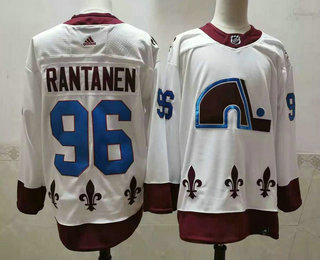 Men's Colorado Avalanche #96 Mikko Rantanen White Adidas 2020-21 Stitched NHL Jersey