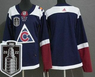 Men's Colorado Avalanche Blank Navy 2022 Stanley Cup Stitched Jersey