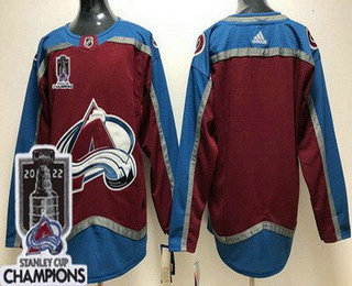 Men's Colorado Avalanche Blank Red 2022 Stanley Cup Champions Stitched Jersey