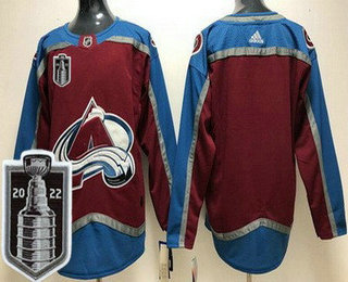 Men's Colorado Avalanche Blank Red 2022 Stanley Cup Stitched Jersey