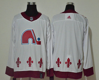 Men's Colorado Avalanche Blank White Adidas 2020-21 Stitched NHL Jersey