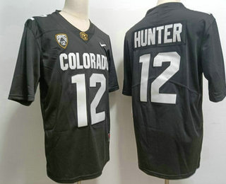 Men's Colorado Buffaloes #12 Travis Hunter Black College Limited Football Jersey