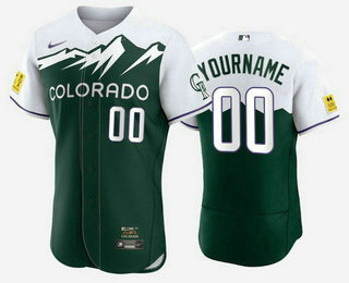 Men's Colorado Rockies Active Player Custom 2022 Green City Connect Flex Base Stitched Jersey