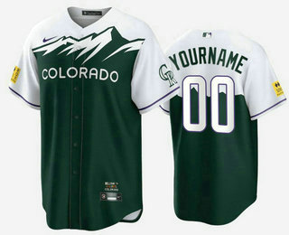 Men's Colorado Rockies Active Player Custom 2022 Green City Connect Stitched Baseball Jersey