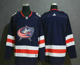 Men's Columbus Blue Jackets Blank Navy Blue Drift Fashion Adidas Stitched NHL Jersey