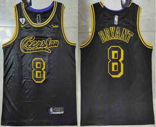 Men's Crenshaw #8 Kobe Bryant Black NEW 2021 Nike City Edition Wish and Heart Stitched Jersey