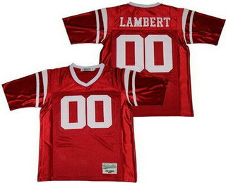 Men's Crestwood High School Red Devils #00 Jack Lambert Red Football Jersey