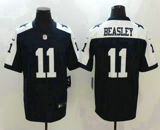 Men's Dallas Cowboys #11 Cole Beasley Navy Blue Thanksgiving 2017 Vapor Untouchable Stitched NFL Nike Limited Jersey