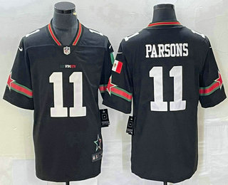 Men's Dallas Cowboys #11 Micah Parsons Black Mexico Vapor Stitched Jersey