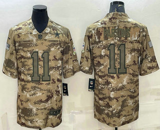 Men's Dallas Cowboys #11 Micah Parsons Camo Salute To Service Stitched Jersey