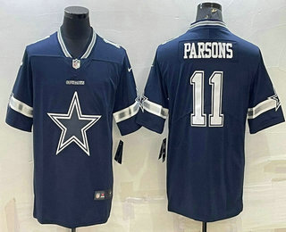 Men's Dallas Cowboys #11 Micah Parsons Navy Blue 2020 Big Logo Vapor Untouchable Stitched NFL Nike Fashion Limited Jersey