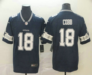 Men's Dallas Cowboys #18 Randall Cobb Navy Blue 2017 Vapor Untouchable Stitched NFL Nike Limited Jersey