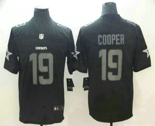 Men's Dallas Cowboys #19 Amari Cooper Black 2018 Fashion Impact Black Color Rush Stitched NFL Nike Limited Jersey