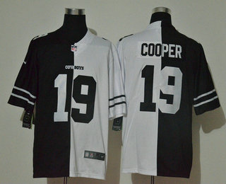 Men's Dallas Cowboys #19 Amari Cooper Black White Peaceful Coexisting 2020 Vapor Untouchable Stitched NFL Nike Limited Jersey