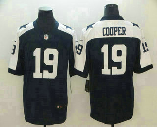 Men's Dallas Cowboys #19 Amari Cooper Blue Thanksgiving 2018 Vapor Untouchable Stitched NFL Nike Limited Jersey