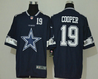 Men's Dallas Cowboys #19 Amari Cooper Navy Blue 2020 Big Logo Number Vapor Untouchable Stitched NFL Nike Fashion Limited Jersey