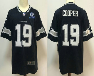 Men's Dallas Cowboys #19 Amari Cooper Navy Blue 60th Seasons Patch Vapor Untouchable Stitched NFL Nike Limited Jersey