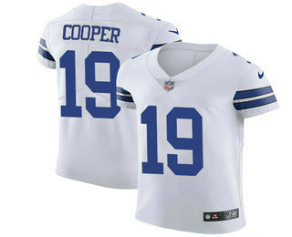 Men's Dallas Cowboys #19 Amari Cooper White 2017 Vapor Untouchable Stitched NFL Nike Elite Jersey