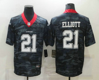 Men's Dallas Cowboys #21 Ezekiel Elliott 2020 Camo Limited Stitched Nike NFL Jersey