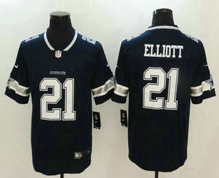 Men's Dallas Cowboys #21 Ezekiel Elliott Navy Blue 2017 Vapor Untouchable Stitched NFL Nike Limited Jersey