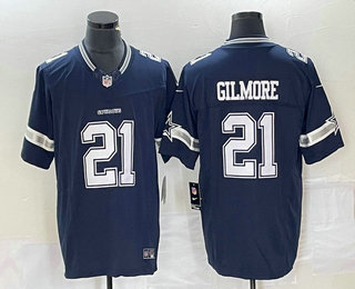 Men's Dallas Cowboys #21 Stephon Gilmore Navy Blue 2023 FUSE Vapor Untouchable Stitched Jersey