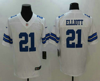 Men's Dallas Cowboys #21 Ezekiel Elliott White 2017 Vapor Untouchable Stitched NFL Nike Limited Jersey