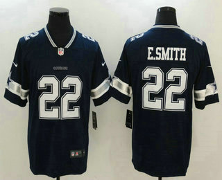 Men's Dallas Cowboys #22 Emmitt Smith Navy Blue 2017 Vapor Untouchable Stitched NFL Nike Limited Jersey