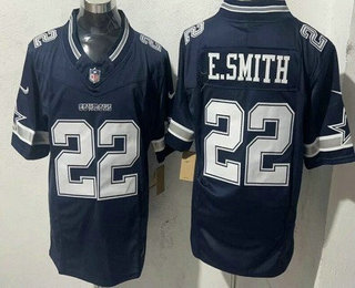 Men's Dallas Cowboys #22 Emmitt Smith Navy FUSE Vapor Jersey