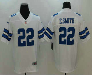 Men's Dallas Cowboys #22 Emmitt Smith White 2017 Vapor Untouchable Stitched NFL Nike Limited Jersey