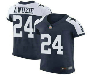 Men's Dallas Cowboys #24 Chidobe Awuzie Navy Blue Thanksgiving 2018 Vapor Untouchable Stitched NFL Nike Elite Jersey