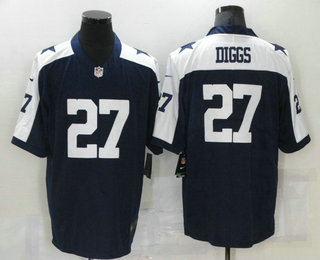 Men's Dallas Cowboys #27 Trevon Diggs Blue Thanksgiving 2021 Vapor Untouchable Stitched NFL Nike Limited Jersey