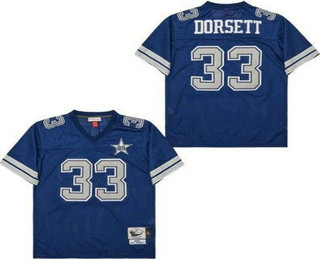 Men's Dallas Cowboys #33 Tony Dorsett Navy 1984 25th Throwback Jersey