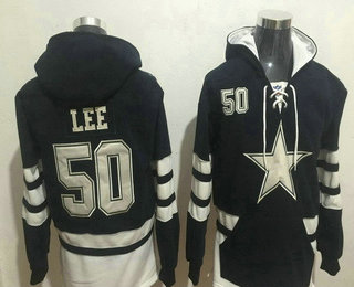 Men's Dallas Cowboys #50 Sean Lee NEW Navy Blue Pocket Stitched NFL Pullover Hoodie