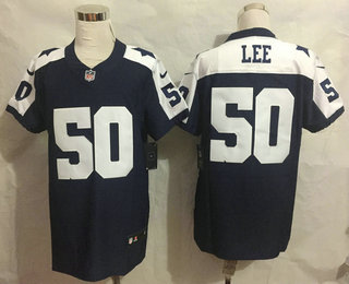 Men's Dallas Cowboys #50 Sean Lee Navy Blue Thanksgiving 2017 Vapor Untouchable Stitched NFL Nike Elite Jersey