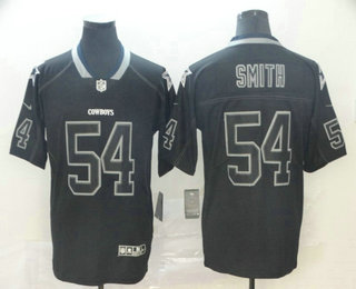 Men's Dallas Cowboys #54 Jaylon Smith 2018 Black Lights Out Color Rush Stitched NFL Nike Limited Jersey