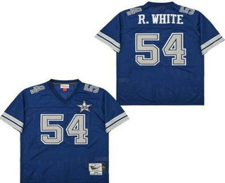 Men's Dallas Cowboys #54 Randy White Navy 1984 25th Throwback Jersey