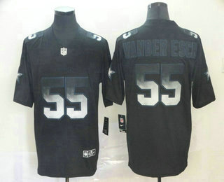 Men's Dallas Cowboys #55 Leighton Vander Esch Black 2019 Vapor Smoke Fashion Stitched NFL Nike Limited Jersey