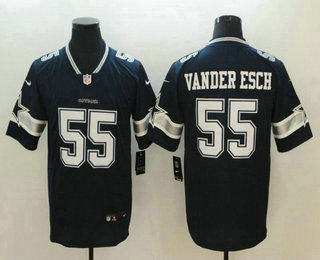 Men's Dallas Cowboys #55 Leighton Vander Esch Navy Blue Team Color 2018 Vapor Untouchable Stitched NFL Nike Limited Jersey