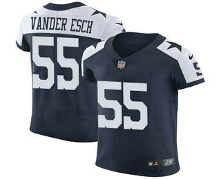 Men's Dallas Cowboys #55 Leighton Vander Esch Navy Blue Thanksgiving 2018 Vapor Untouchable Stitched NFL Nike Elite Jersey