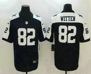 Men's Dallas Cowboys #82 Jason Witten Navy Blue Thanksgiving 2017 Vapor Untouchable Stitched NFL Nike Limited Jersey