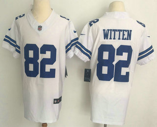 Men's Dallas Cowboys #82 Jason Witten White 2017 Vapor Untouchable Stitched NFL Nike Elite Jersey