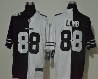 Men's Dallas Cowboys #88 CeeDee Lamb Black White Peaceful Coexisting 2020 Vapor Untouchable Stitched NFL Nike Limited Jersey