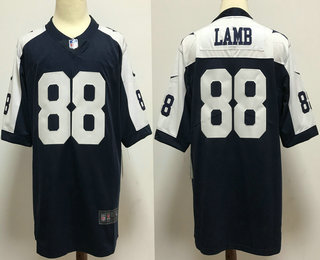 Men's Dallas Cowboys #88 CeeDee Lamb Blue Thanksgiving 2020 NEW Vapor Untouchable Stitched NFL Nike Limited Jersey