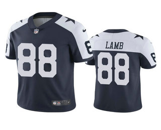 Men's Dallas Cowboys #88 CeeDee Lamb Navy 2020 NFL Draft Alternate Vapor Limited Jersey