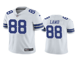 Men's Dallas Cowboys #88 CeeDee Lamb White 2020 NFL Draft Vapor Limited Jersey