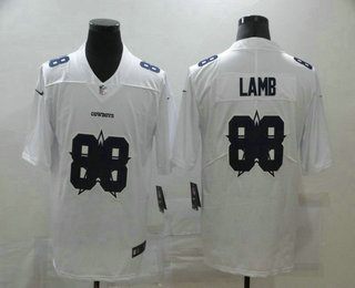 Men's Dallas Cowboys #88 CeeDee Lamb White 2020 Shadow Logo Vapor Untouchable Stitched NFL Nike Limited Jersey